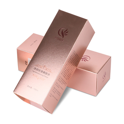 100ml স্কিন কেয়ার বোতল লাক্সারি কসমেটিক বক্স রোজ গোল্ড পেপার প্যাকেজিং